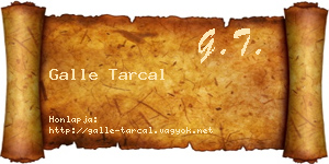 Galle Tarcal névjegykártya